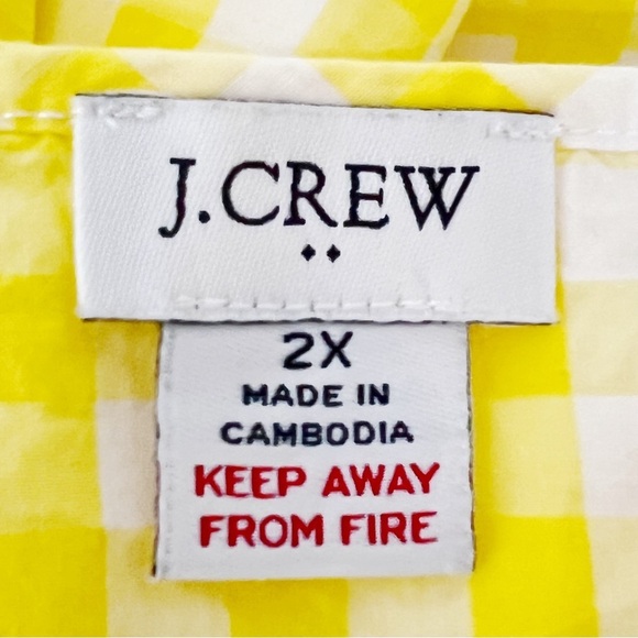 J. Crew Checked 100% Cotton Pajama Set - Size 2x - Picture 5 of 6